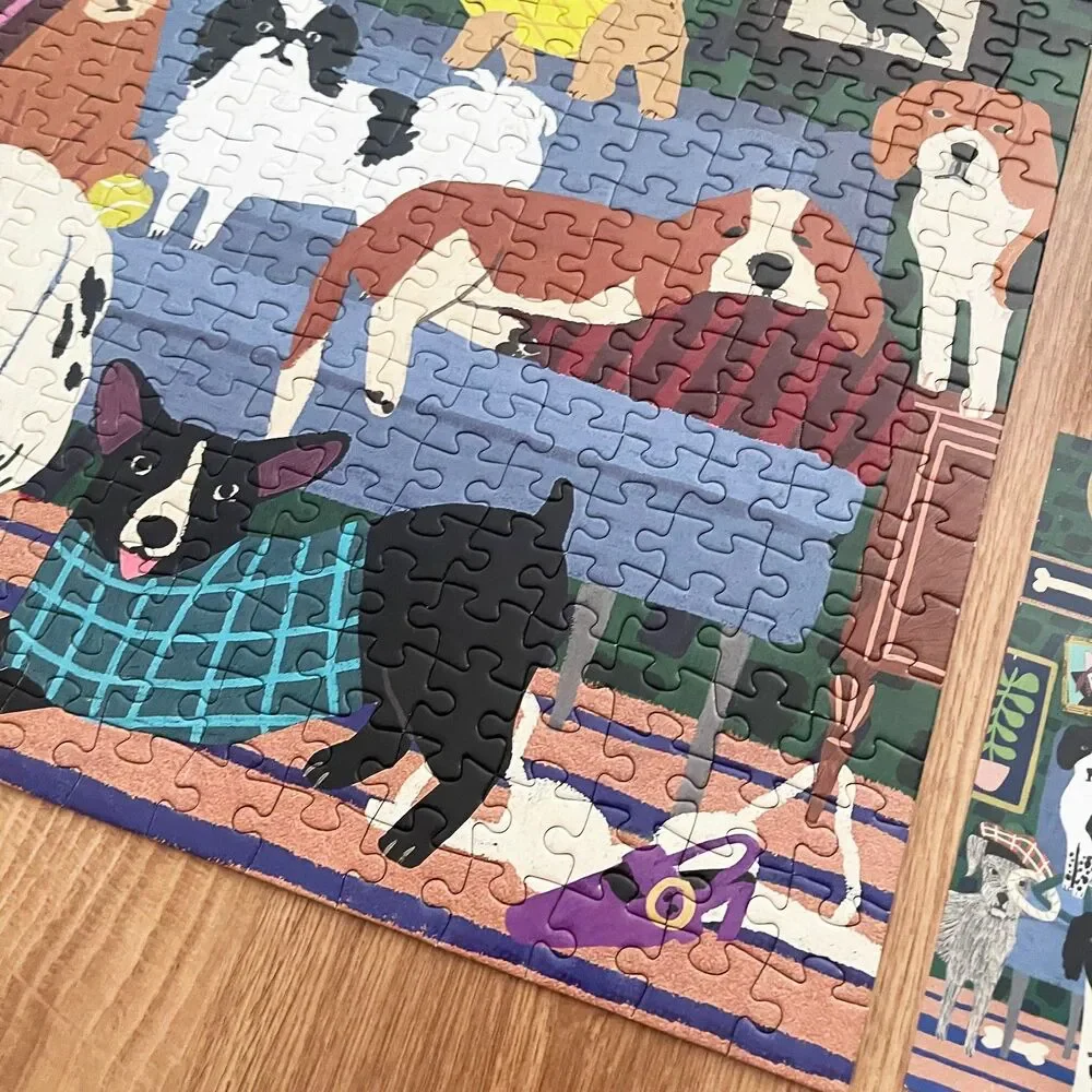 Galison Lounge Dogs 500 Piece Jigsaw Puzzle Complete Pre-Owned Dog Lovers
